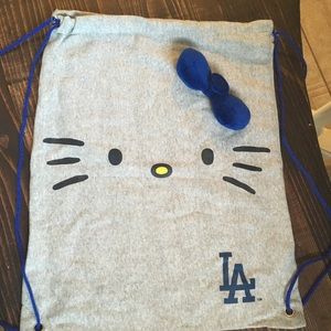 Hello kitty dodgers drawstring backpack